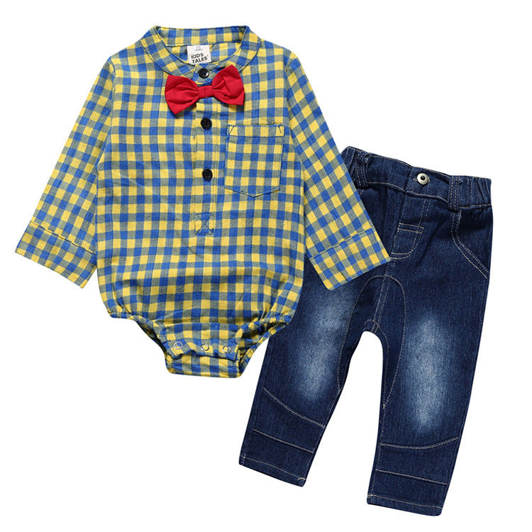 Baby Boy Plaid Gentleman Suit