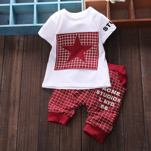 Star Printed Summer Clothes Set