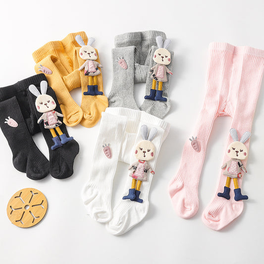 Girlsβ Knitted Cotton Tights
