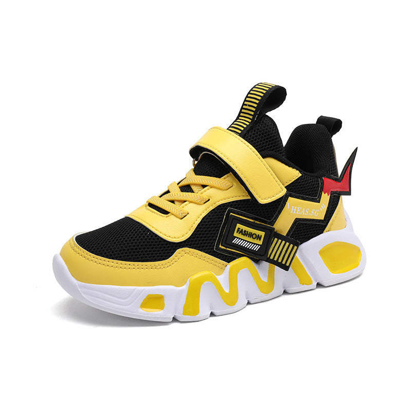 New White Kids Sneakers In Leather