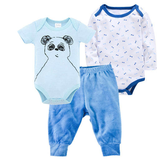 Solid Color Newborn Baby Clothes Kids Set