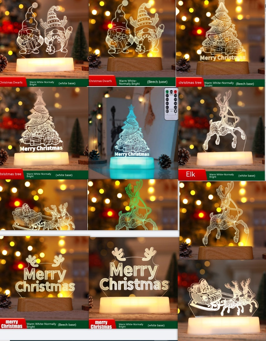 3D Acrylic LED Night Lamp β Festive Glow for Every Occasion