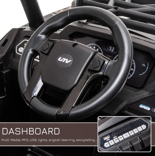 12V Kids Off-Road UTV Electric Ride-On Car – Black Camouflage
