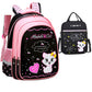 Kids School Cute Cat Print Backpack Bag