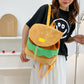 Cute Hamburger Plush Backpack – Fun &amp; Soft for Kids
