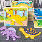 Baby Wooden Dinosaur 3D Puzzle – Montessori Learning Fun!