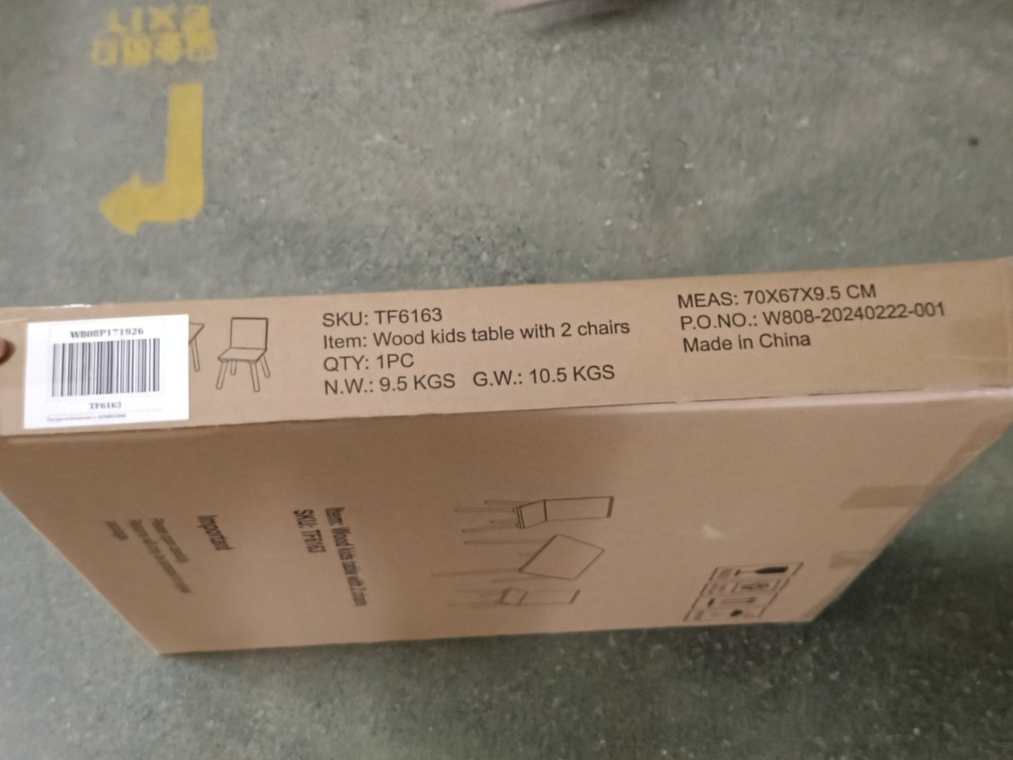 Kids Table and 2 Chairs Set – 3 Pieces Wooden Activity Play Table