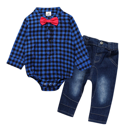 Baby Boy Plaid Gentleman Suit
