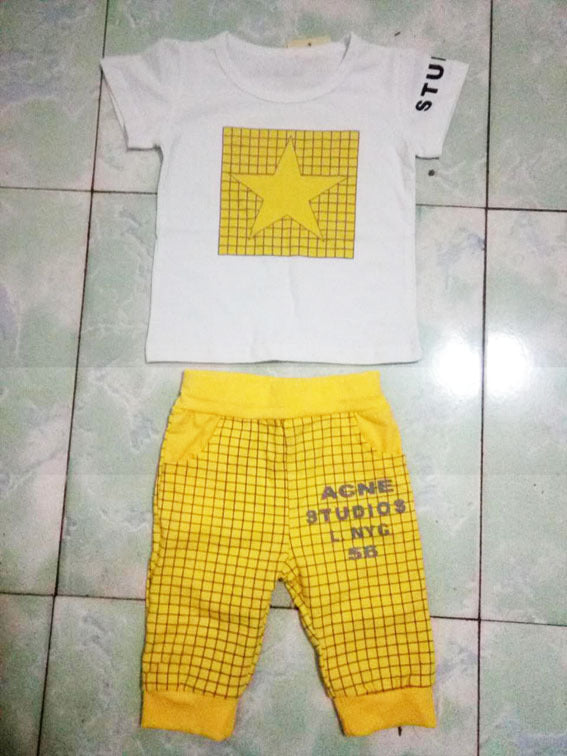 Star Printed Summer Clothes Set