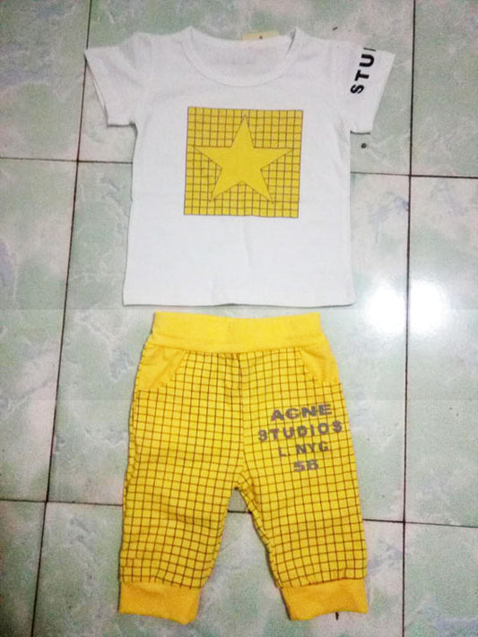 Star Printed Summer Clothes Set