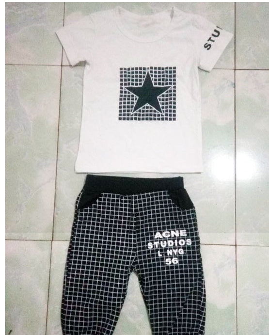 Star Printed Summer Clothes Set