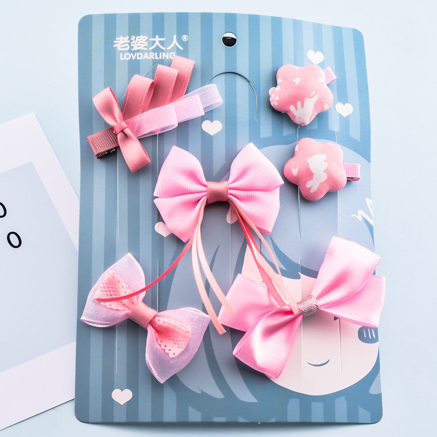 Girl Princess Bow Hairpin Combo Set