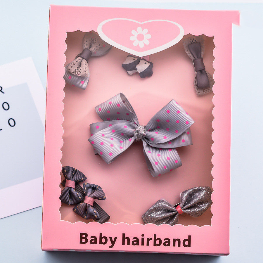 Girl Princess Bow Hairpin Combo Set