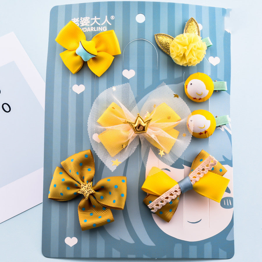 Girl Princess Bow Hairpin Combo Set