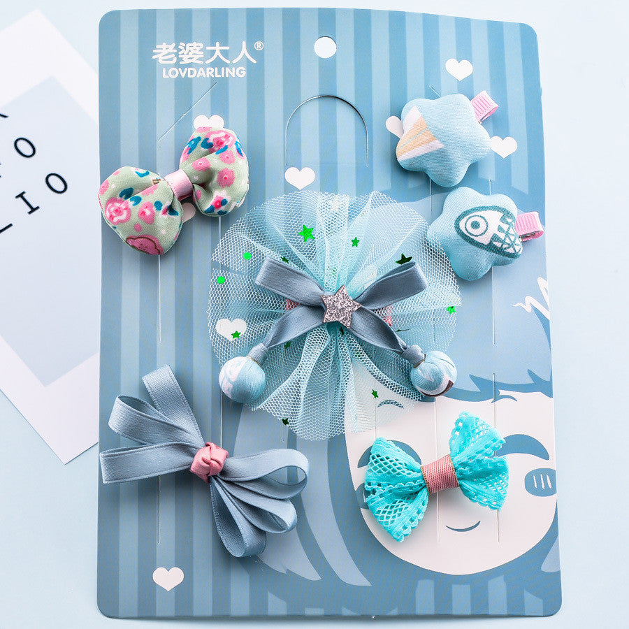 Girl Princess Bow Hairpin Combo Set