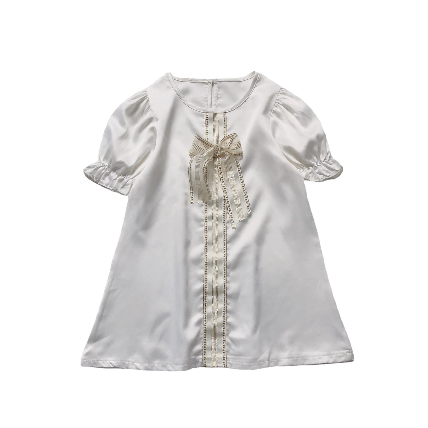 Korean Style Bowknot Chiffon Kids Skirt top