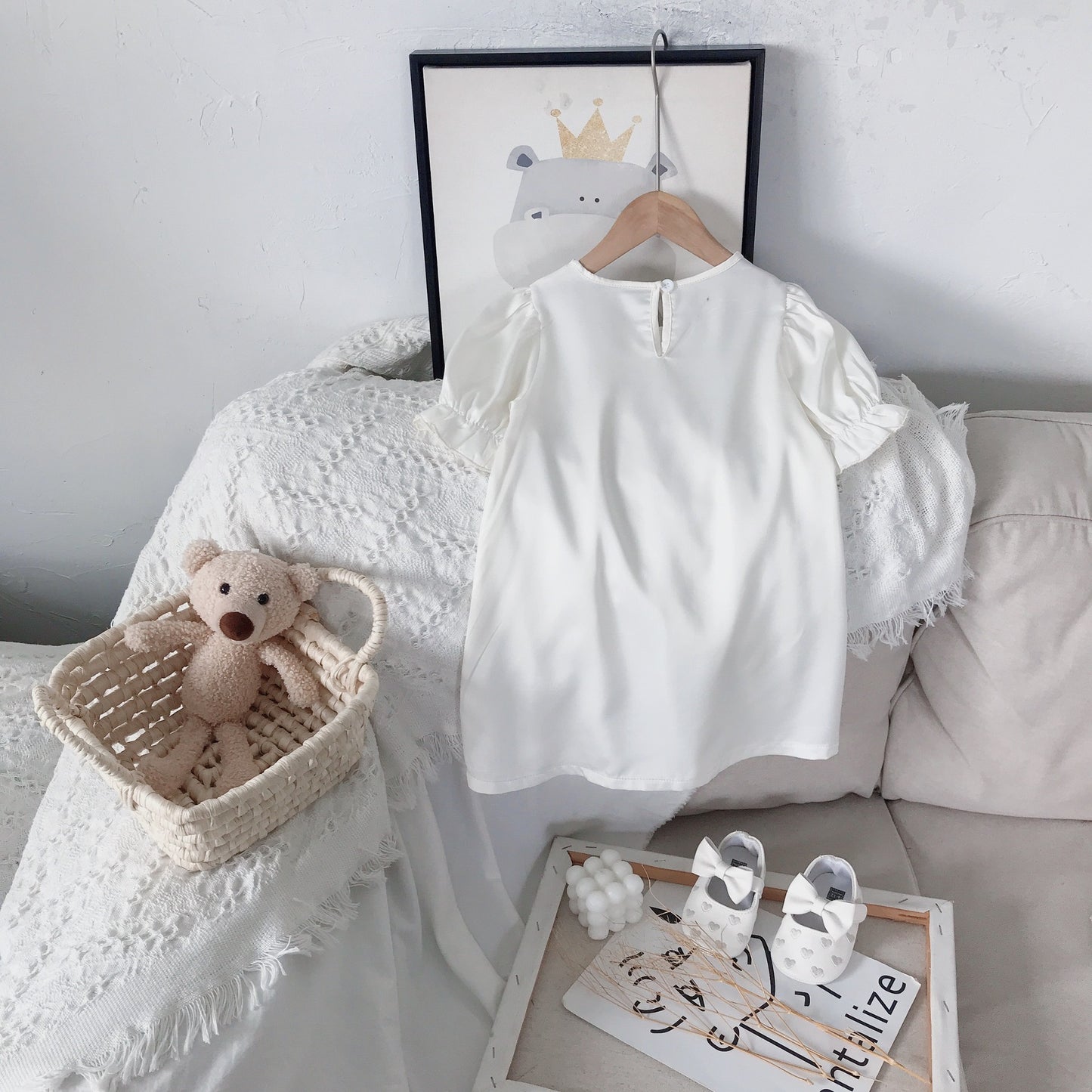 Korean Style Bowknot Chiffon Kids Skirt top