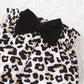 Kids' Rompers Bow Leopard Shorts Suit