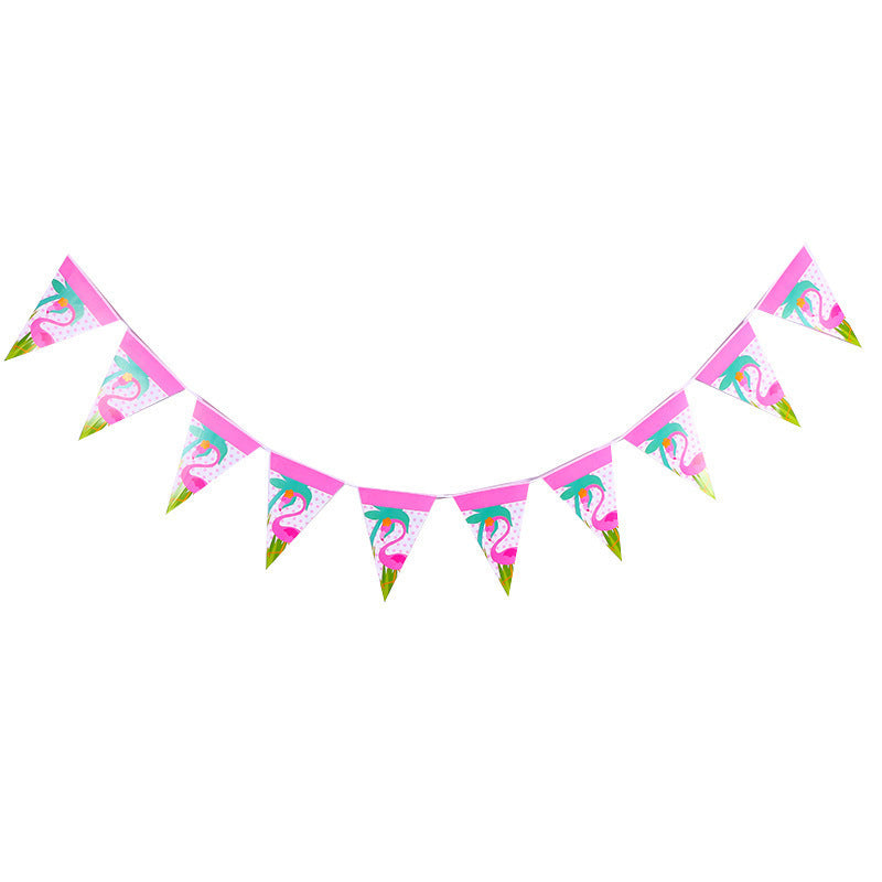 Pennant Pull Flag Return Gift Bag Tableware Set Decoration