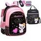 Kids School Cute Cat Print Backpack Bag