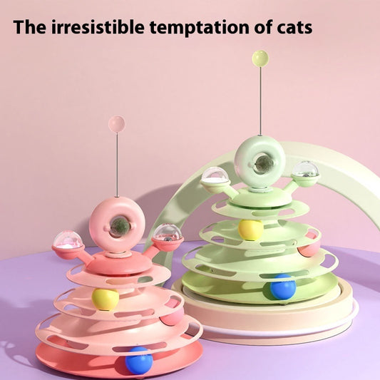 4-Level Cat Toy Tower – Interactive Fun for Pets