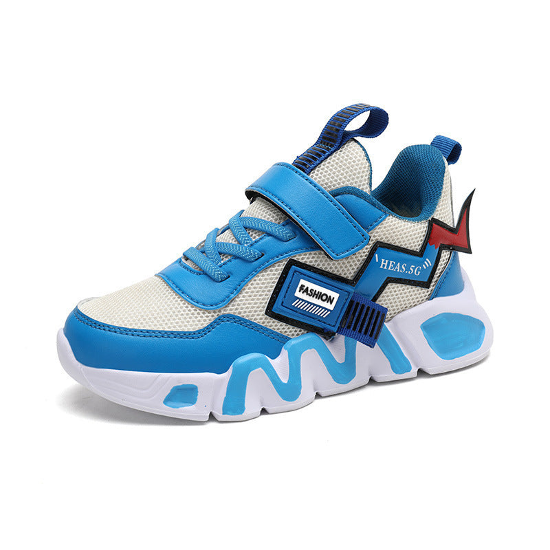 New White Kids Sneakers In Leather