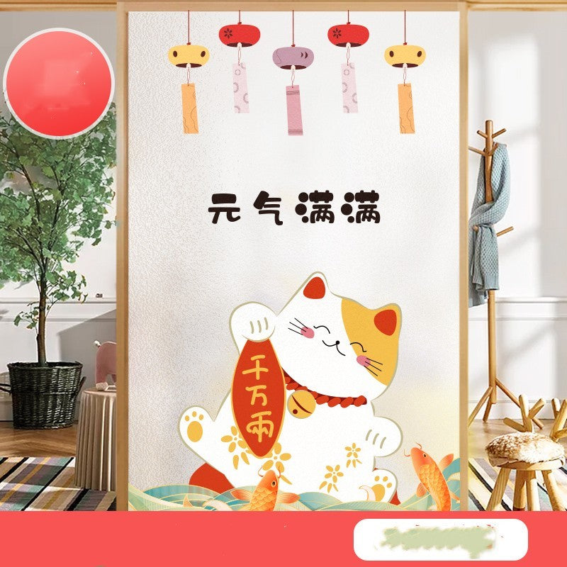 Trending Cartoon Cat Glass Stickers