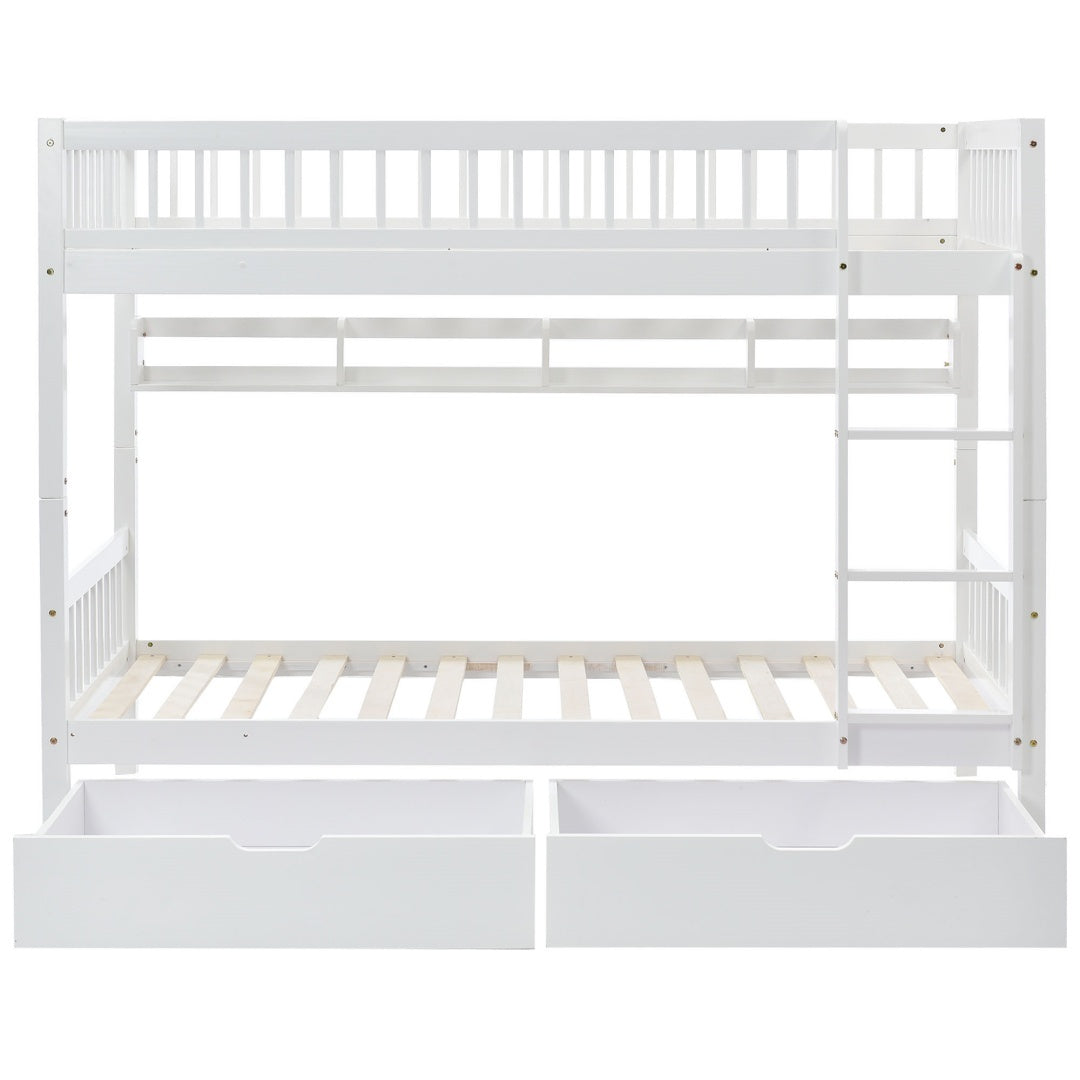 Kids Wooden Bunk Bed with Slide &amp; Storage – Fun Meets Function!