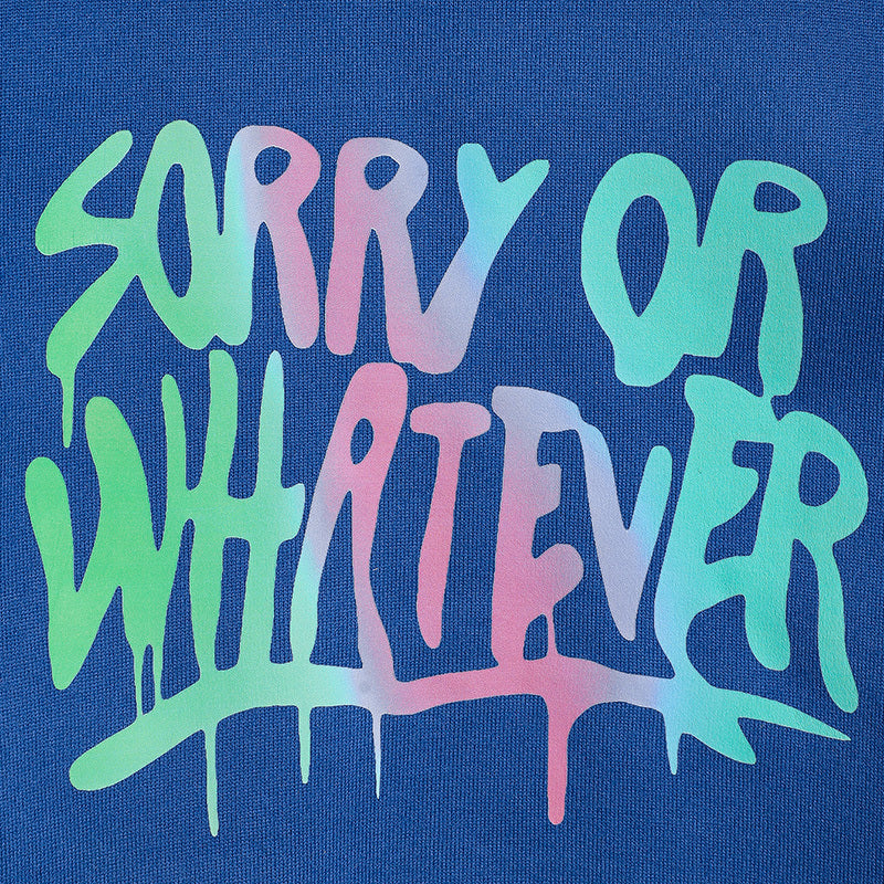Toddler Girl Zip-Up Hoodie Jacket – “Sorry or Whatever” Letter Print