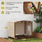 Kids Wooden Sandbox with Canopy – Brown (56 x 40 x 52 cm)
