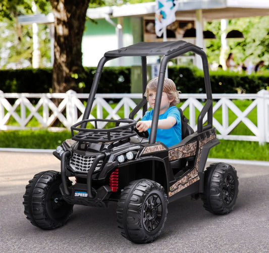 12V Kids Off-Road UTV Electric Ride-On Car – Black Camouflage