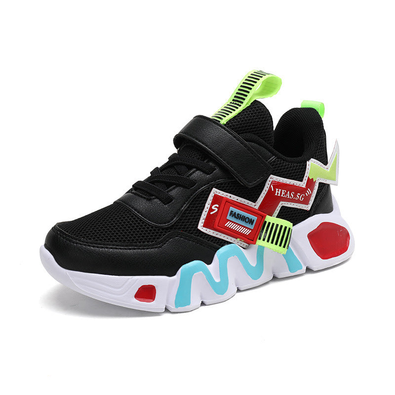 New White Kids Sneakers In Leather