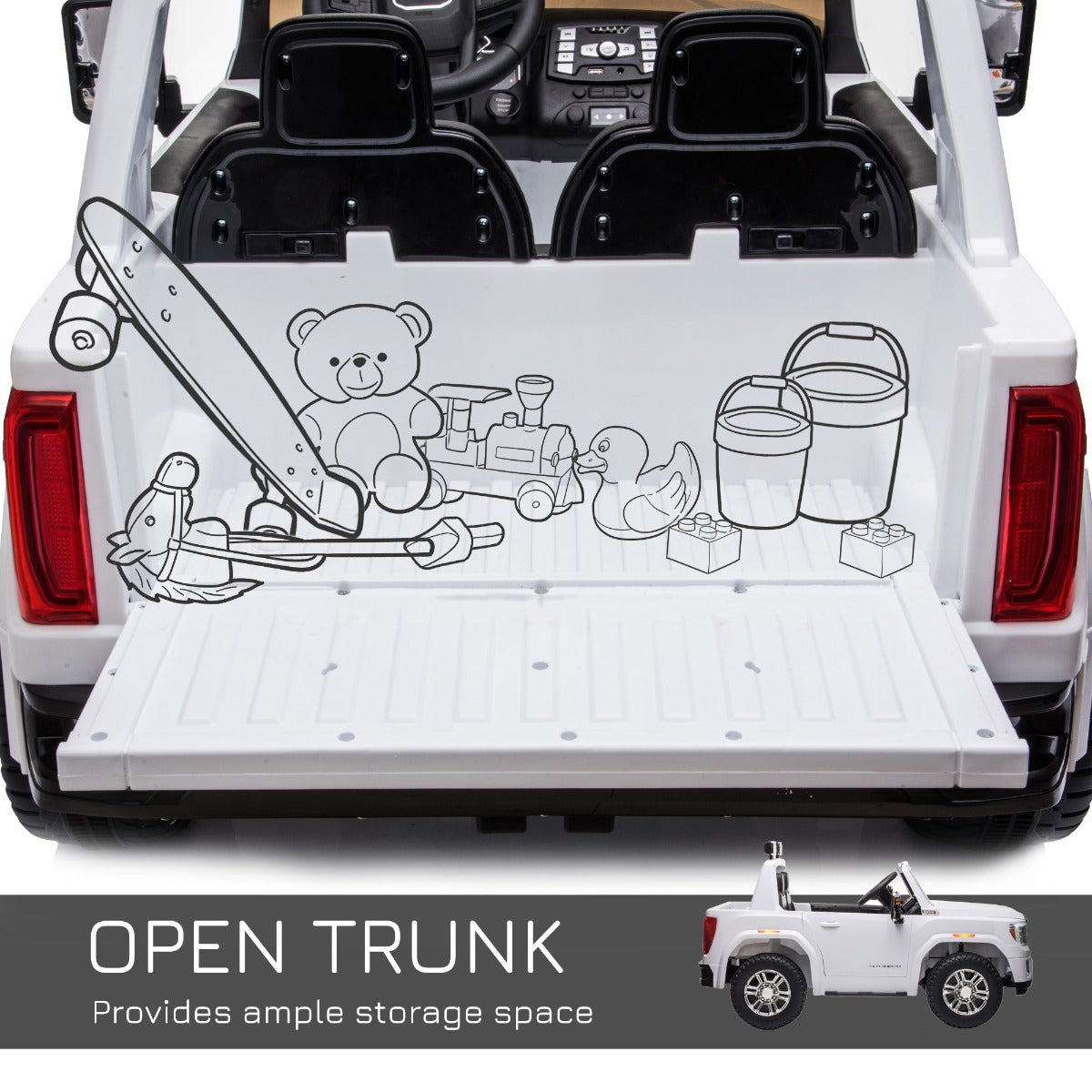 12V Battery Kids GMC Sierra HD Ride On Toy With Remote Control