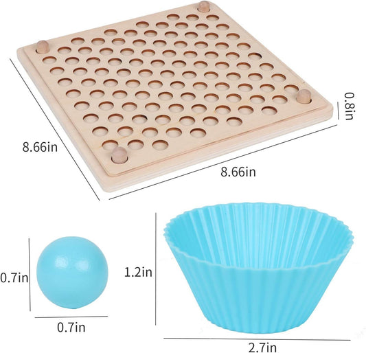 Wooden Peg Board Beads Learning Toy