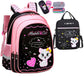 Kids School Cute Cat Print Backpack Bag