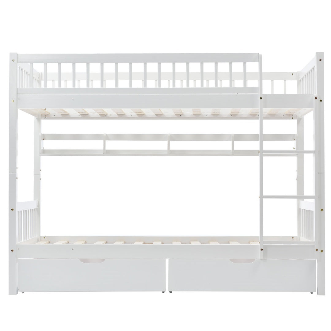 Kids Wooden Bunk Bed with Slide &amp; Storage – Fun Meets Function!
