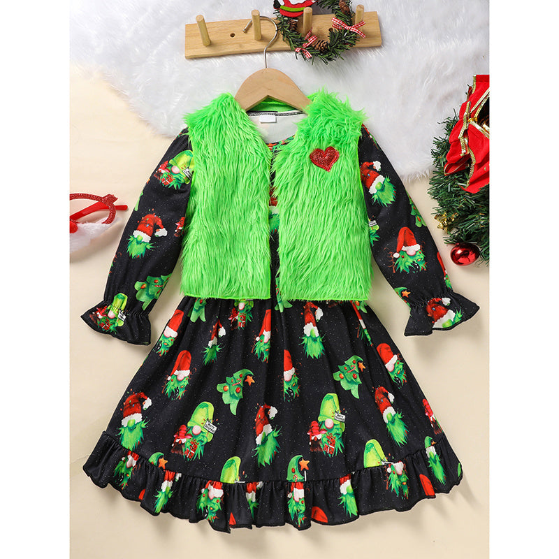 Toddler Christmas Party Dress Set