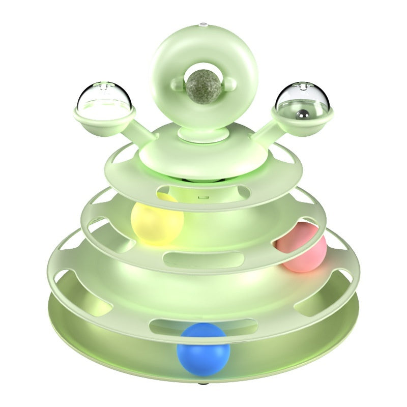4-Level Cat Toy Tower – Interactive Fun for Pets