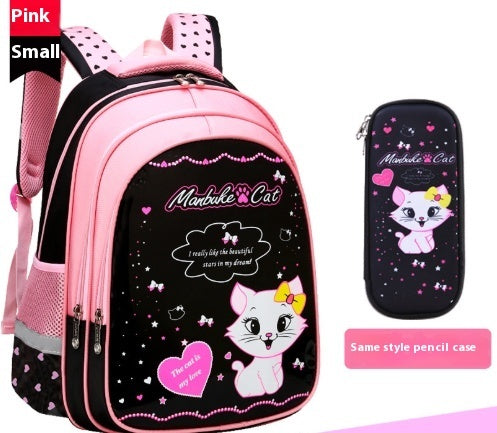 Kids School Cute Cat Print Backpack Bag
