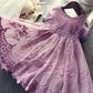 Big Kids Long-sleeved Princess Lace Dress