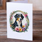 Appenzeller Sennenhund and Flowers Greeting Cards Pack of 8