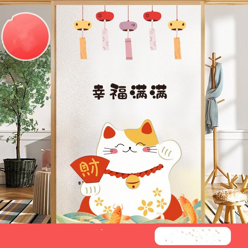 Trending Cartoon Cat Glass Stickers