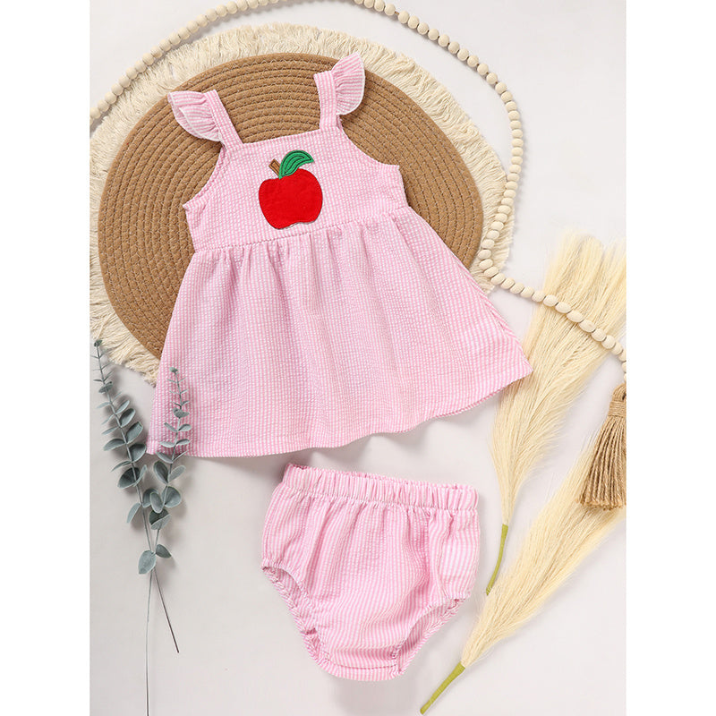 Summer Ruffle Sleeves Top & Shorts Set