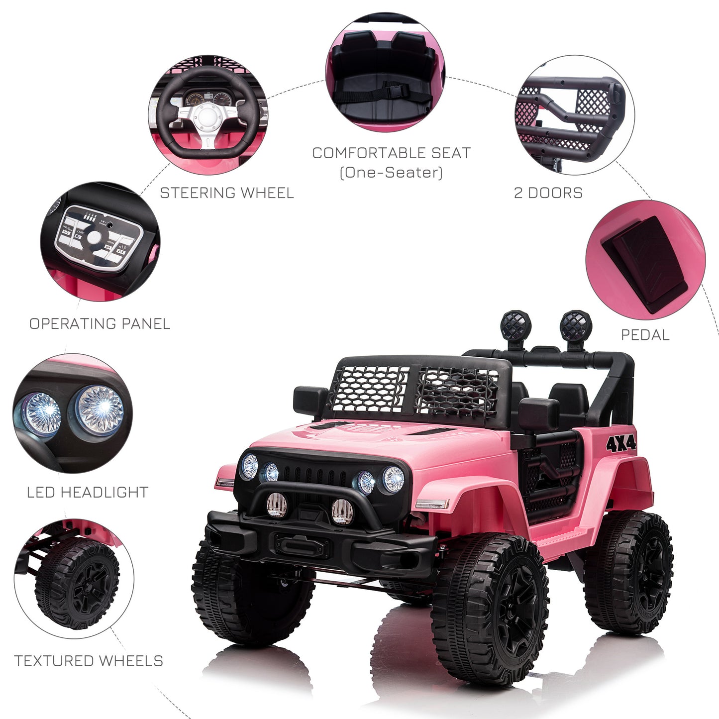 Electric Off-Road Truck 12V Kids Ride-On – With Remote Control &amp; MP3 Music