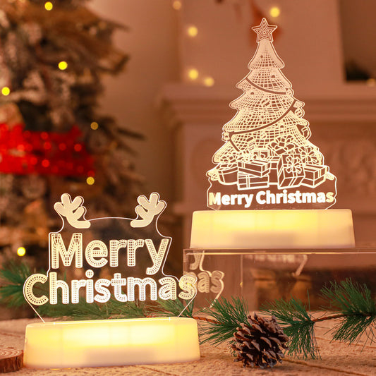 3D Acrylic LED Night Lamp – Festive Glow for Every Occasion