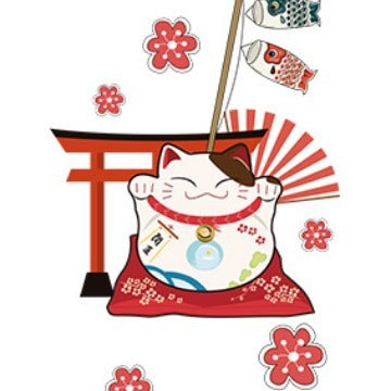 Trending Cartoon Cat Glass Stickers