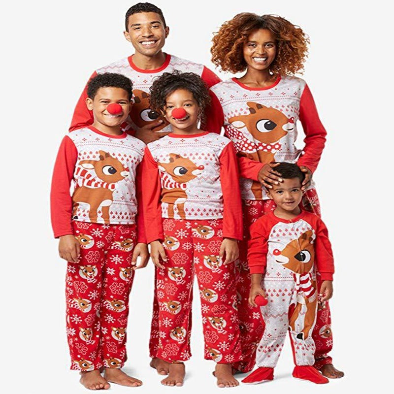 Kidzoo Christmas Family Matching Fox Pajamas Set