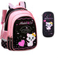 Kids School Cute Cat Print Backpack Bag