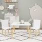 Kids Table and 2 Chairs Set – 3 Pieces Wooden Activity Play Table