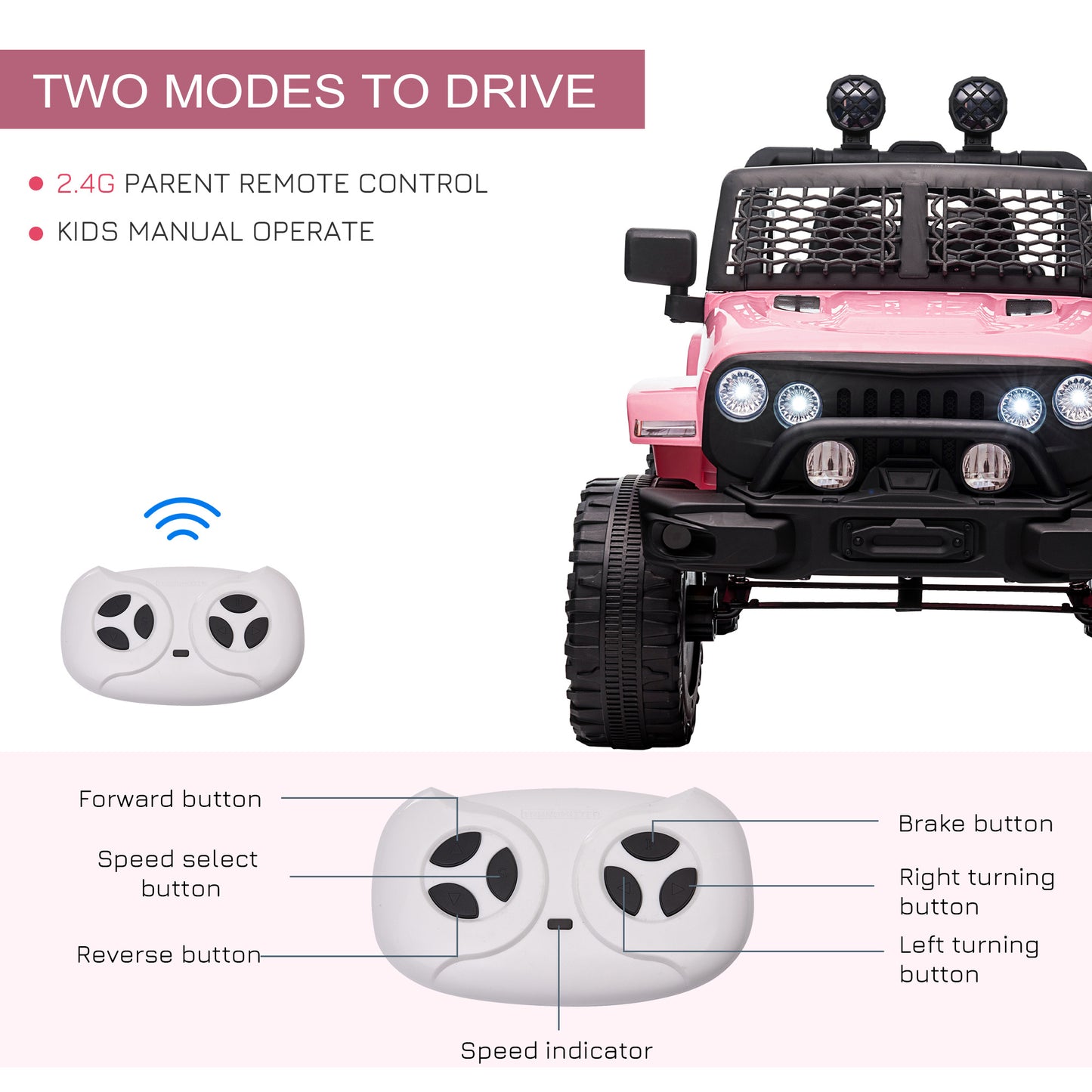 Electric Off-Road Truck 12V Kids Ride-On – With Remote Control &amp; MP3 Music